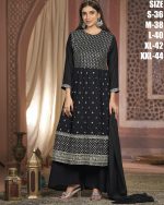 Blooming Georgette Embroidery  Nyra Cut Readymade Suit