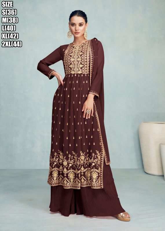 Heavy Designer Sequence Work Traditional/Festive Special Nyra Cut Suit