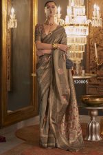Designer Zari Based Handloom Weaving Organza Unstitched Saree With Blouse