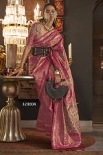 Designer Zari Based Handloom Weaving Organza Unstitched Saree With Blouse