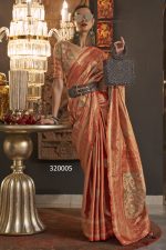 Designer Zari Based Handloom Weaving Organza Unstitched Saree With Blouse