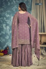 Presenting Readymade Georgette Embroidery Sharara Pair With Dupatta