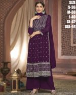Blooming Georgette Embroidery  Nyra Cut Readymade Suit