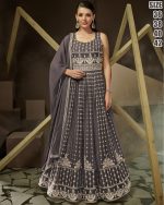 Falak by Fiona Georgette Embroidery Long Readymade Gown With Dupatta