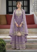 Party Wear Silk Readymade Embroidery Sharara Pair Collection