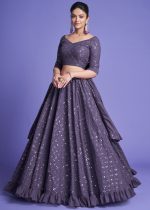 Present Georgette Semi Stitched Wedding Lehenga Catalog