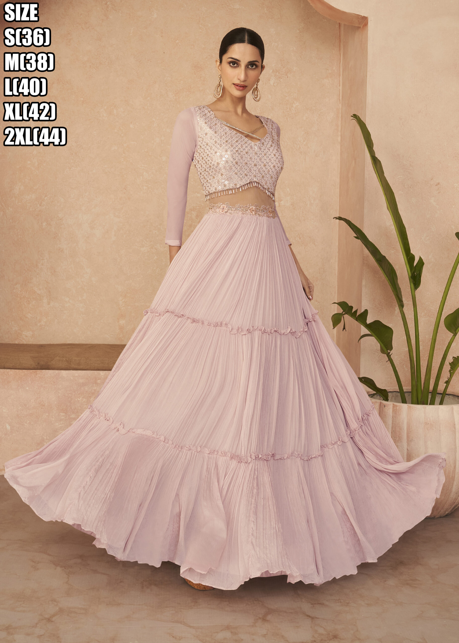 Sayuri Designer Trendy Readymade Embroidery Fancy Designer Suit.