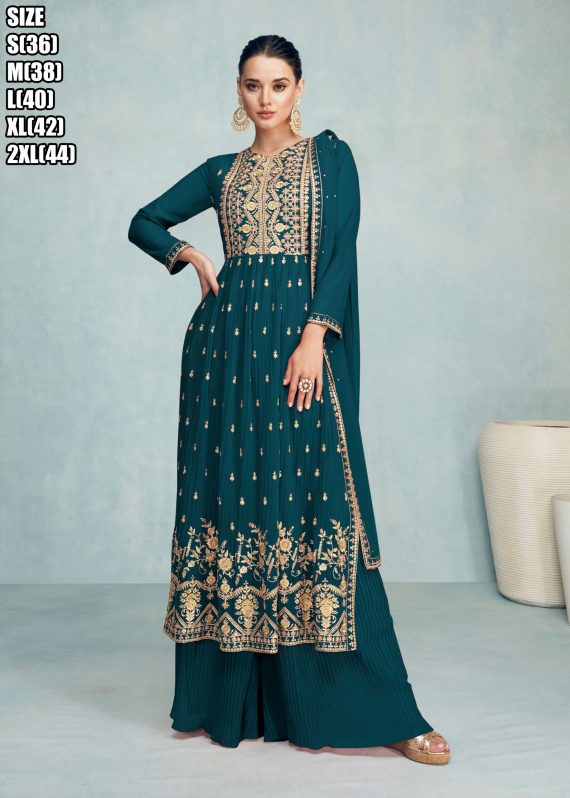 Heavy Designer Sequence Work Traditional/Festive Special Nyra Cut Suit
