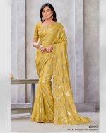 Unleash Elegance With Our Un-stitched Georgette Saree. Adorned In Zari Embroidery, It's A Canvas Of Timeless Art. Complete With A Matching Blouse, Tailor Your Style Effortlessly .