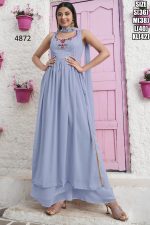 Stitched Georgette Ensemble With Exquisite Thread And Sequence Embroidery Work - Elevate Your Style With This Stunning Set