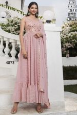 Stitched Georgette Ensemble With Exquisite Thread And Sequence Embroidery Work - Elevate Your Style With This Stunning Set