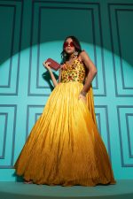 Grand Party Wear Stitched Chinon Stylish Gown With Dupatta