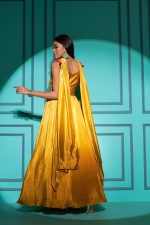 Grand Party Wear Stitched Chinon Stylish Gown With Dupatta