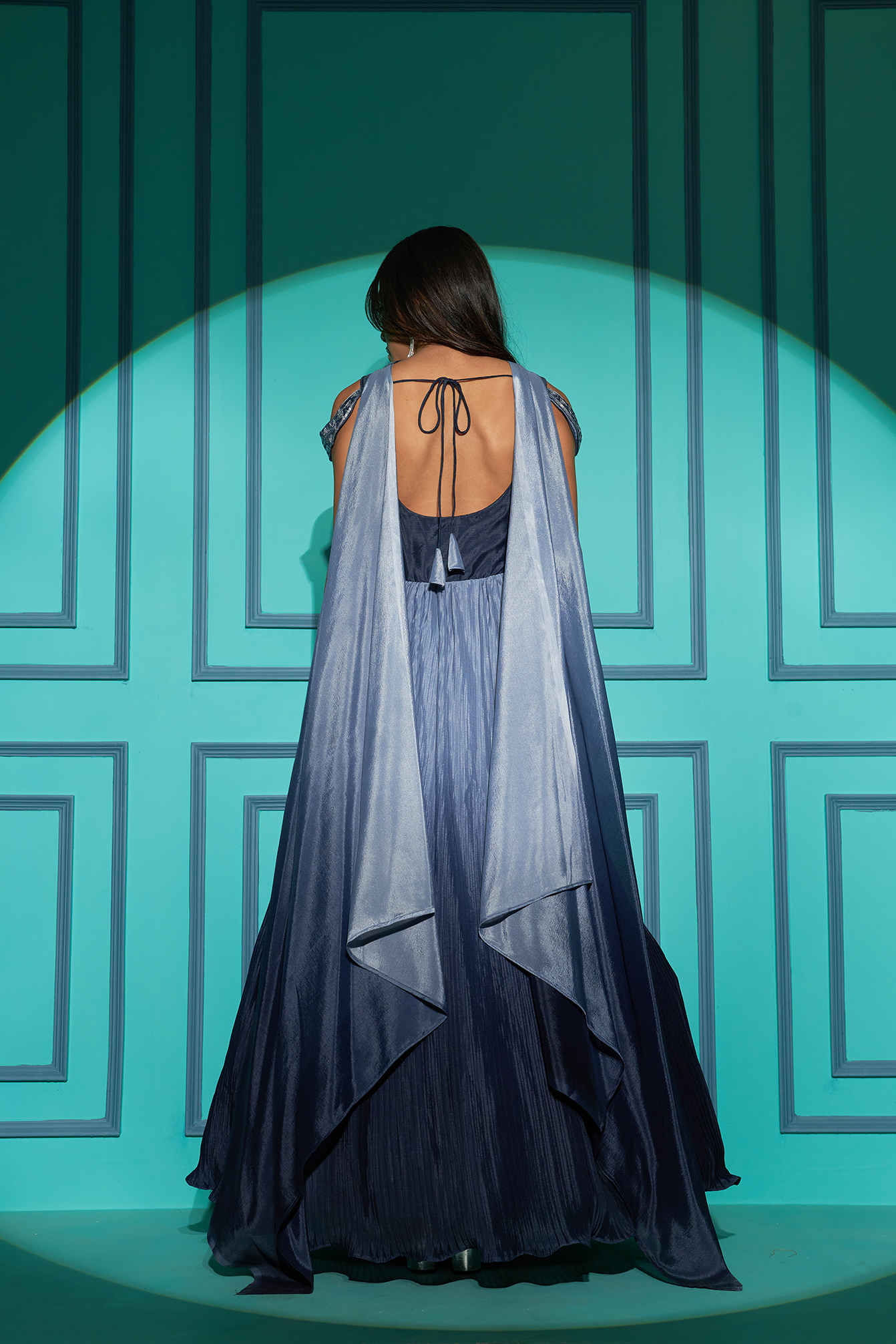 Grand Party Wear Stitched Chinon Stylish Gown With Dupatta