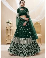Create Your Dream Lehenga Semi-stitched Georgette Lehenga Fabric Georgette Choli And Georgette Dupatta Embellished With Sequin Embroidery