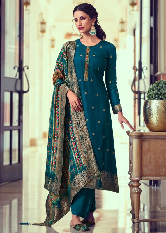 Lt Nitya Vol 187 Jacquard Semi Stitched Salwar Suit Catalog