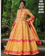 Your Style with our Killer Silk Gown Featuring Digital Print and Embroidery Work Complete the Look with a Stunning Stitched Digital Print Dupatta