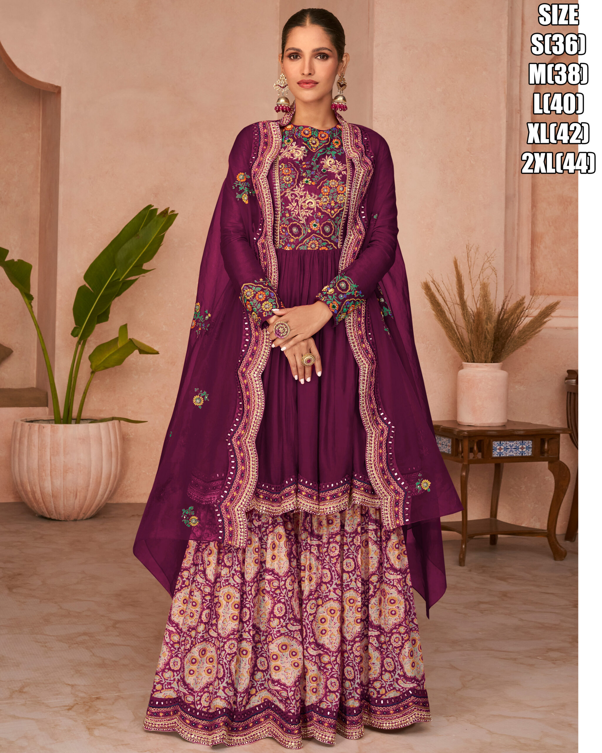 Sayuri Occasion Gold Designer Stitched Wedding Wear Sharara Pair Catalog