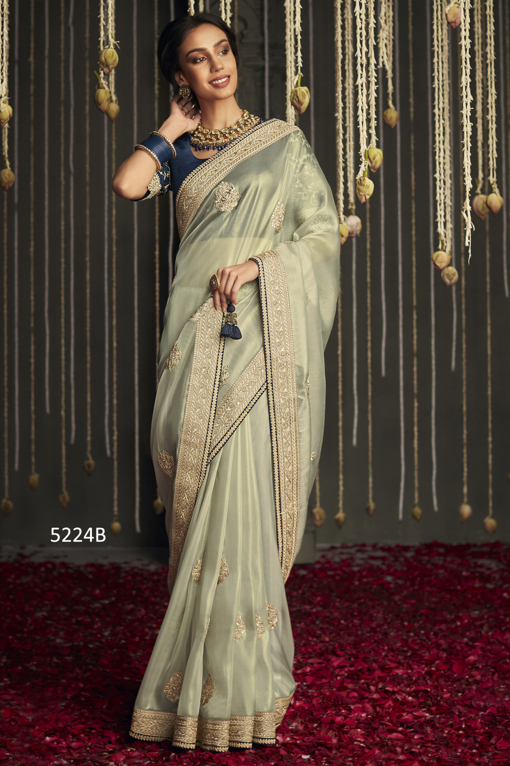 Radiate Glamour with our Luxurious Soft Tissue Silk Party and Wedding Wear Saree Collection