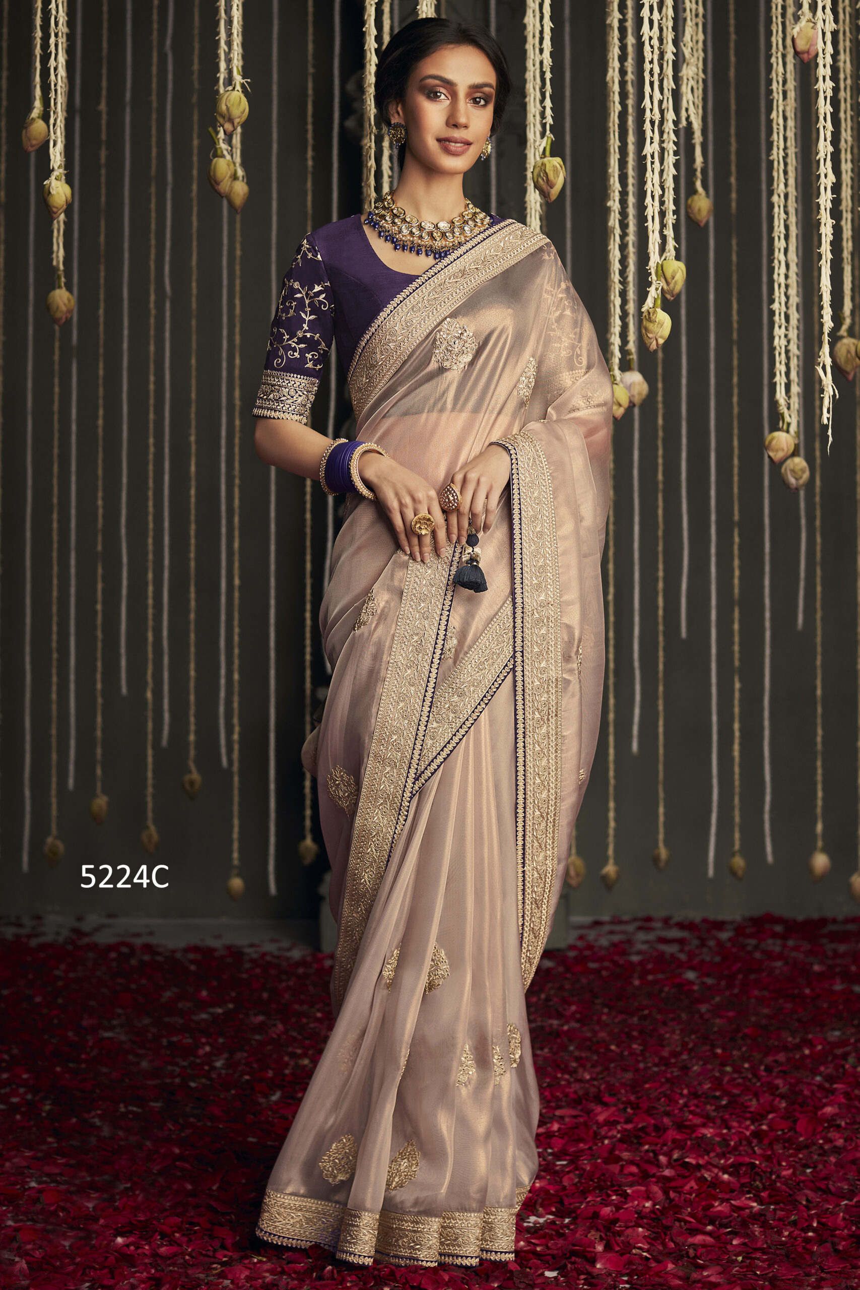 Radiate Glamour with our Luxurious Soft Tissue Silk Party and Wedding Wear Saree Collection