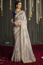 Radiate Glamour with our Luxurious Soft Tissue Silk Party and Wedding Wear Saree Collection