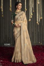 Radiate Glamour with our Luxurious Soft Tissue Silk Party and Wedding Wear Saree Collection
