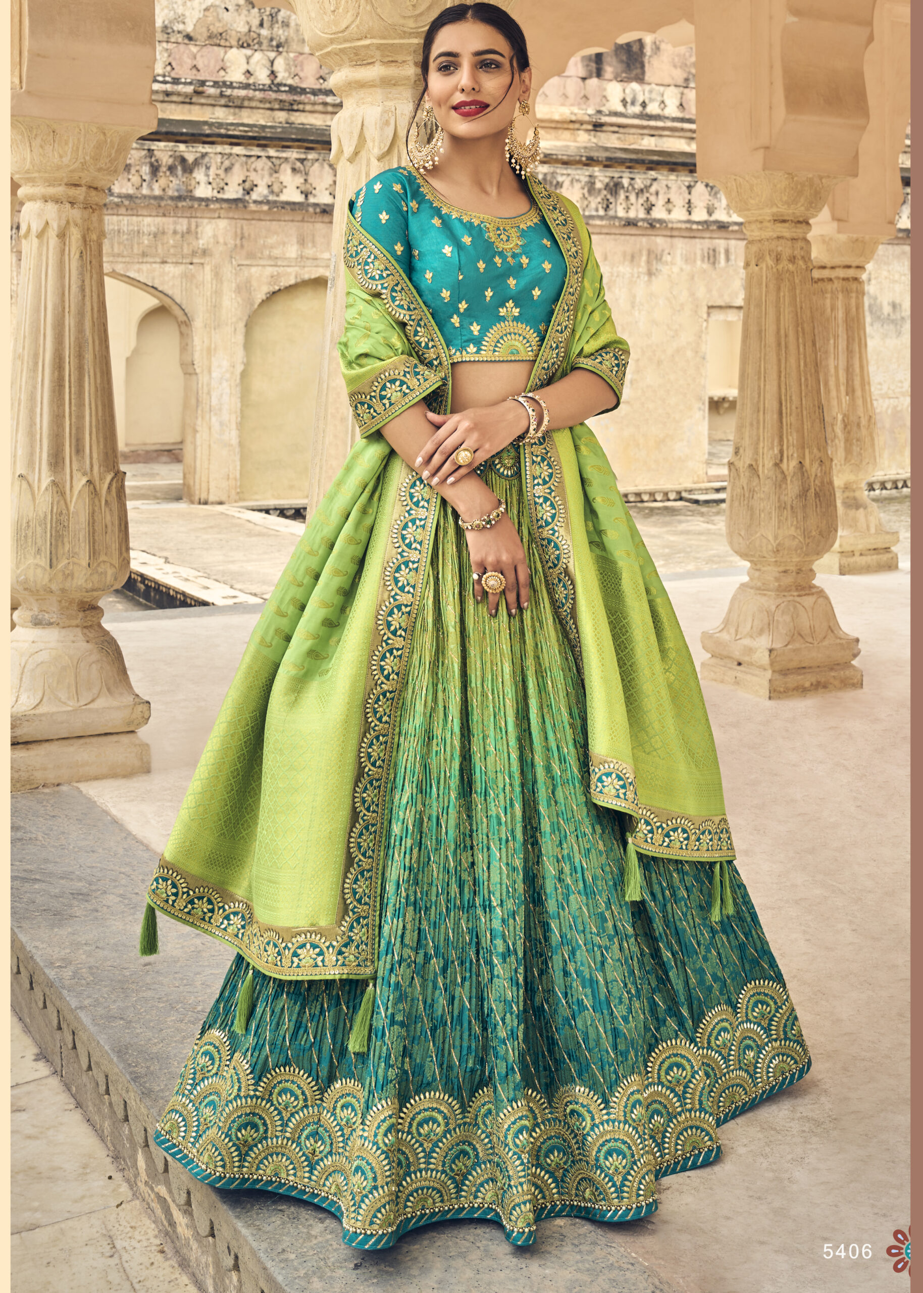 Banarasi Silk Traditional Woven Semi Stitched Lehenga