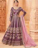 Traditional Party Wear Art Silk Elegant Gowns For Wedding
