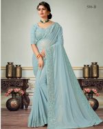 Unleash Your Inner Diva Bemberg Georgette Shimmer Cotting Unstitched Saree With Blouse