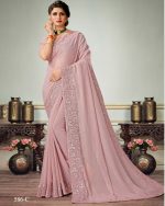 Unleash Your Inner Diva Bemberg Georgette Shimmer Cotting Unstitched Saree With Blouse