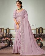 Unleash Your Inner Diva Bemberg Georgette Shimmer Cotting Unstitched Saree With Blouse