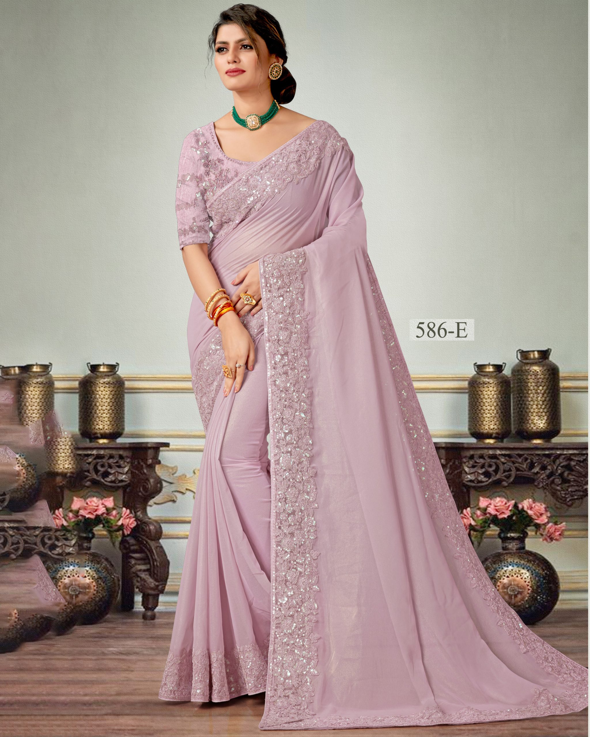 Unleash Your Inner Diva Bemberg Georgette Shimmer Cotting Unstitched Saree With Blouse
