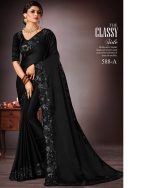 Captivating Silk Satin Chiffon Sarees Embrace Timeless Elegance With Embroidered Silk Banglori Blouses