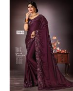 Captivating Silk Satin Chiffon Sarees Embrace Timeless Elegance With Embroidered Silk Banglori Blouses