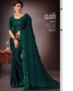 Captivating Silk Satin Chiffon Sarees Embrace Timeless Elegance With Embroidered Silk Banglori Blouses