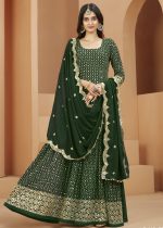 Faux Georgette Embroidered Long Length Trendy Salwar Suit