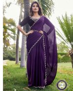 Exquisite Silk Satin Chiffon Sarees Unleash Your Glamour With Hand-worked Pure Velvet Blouses Shop Unstitched Perfection