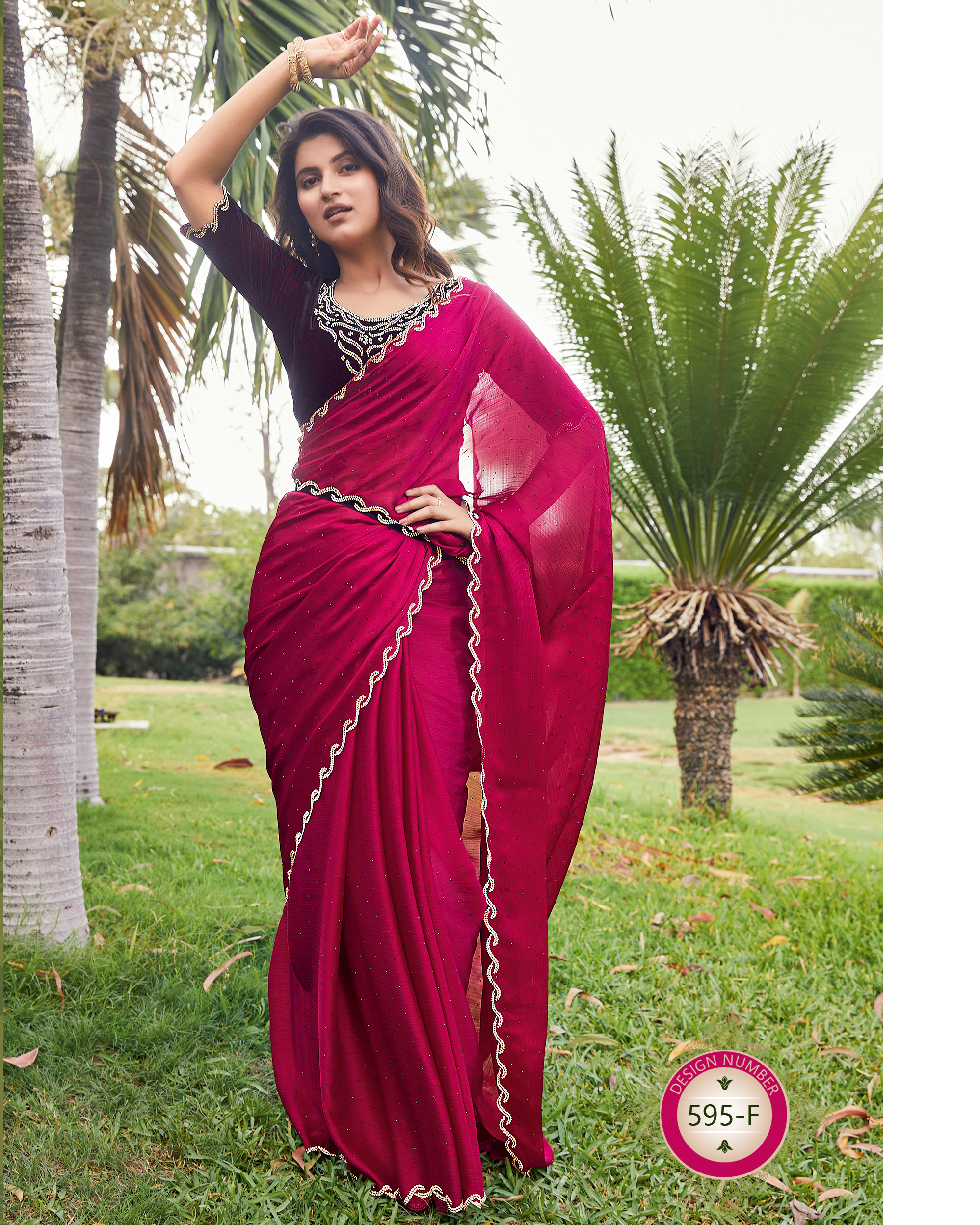 Exquisite Silk Satin Chiffon Sarees Unleash Your Glamour With Hand-worked Pure Velvet Blouses Shop Unstitched Perfection