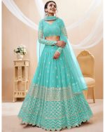 Create Your Dream Lehenga Semi-stitched Georgette Lehenga Fabric Georgette Choli And Georgette Dupatta Embellished With Sequin Embroidery