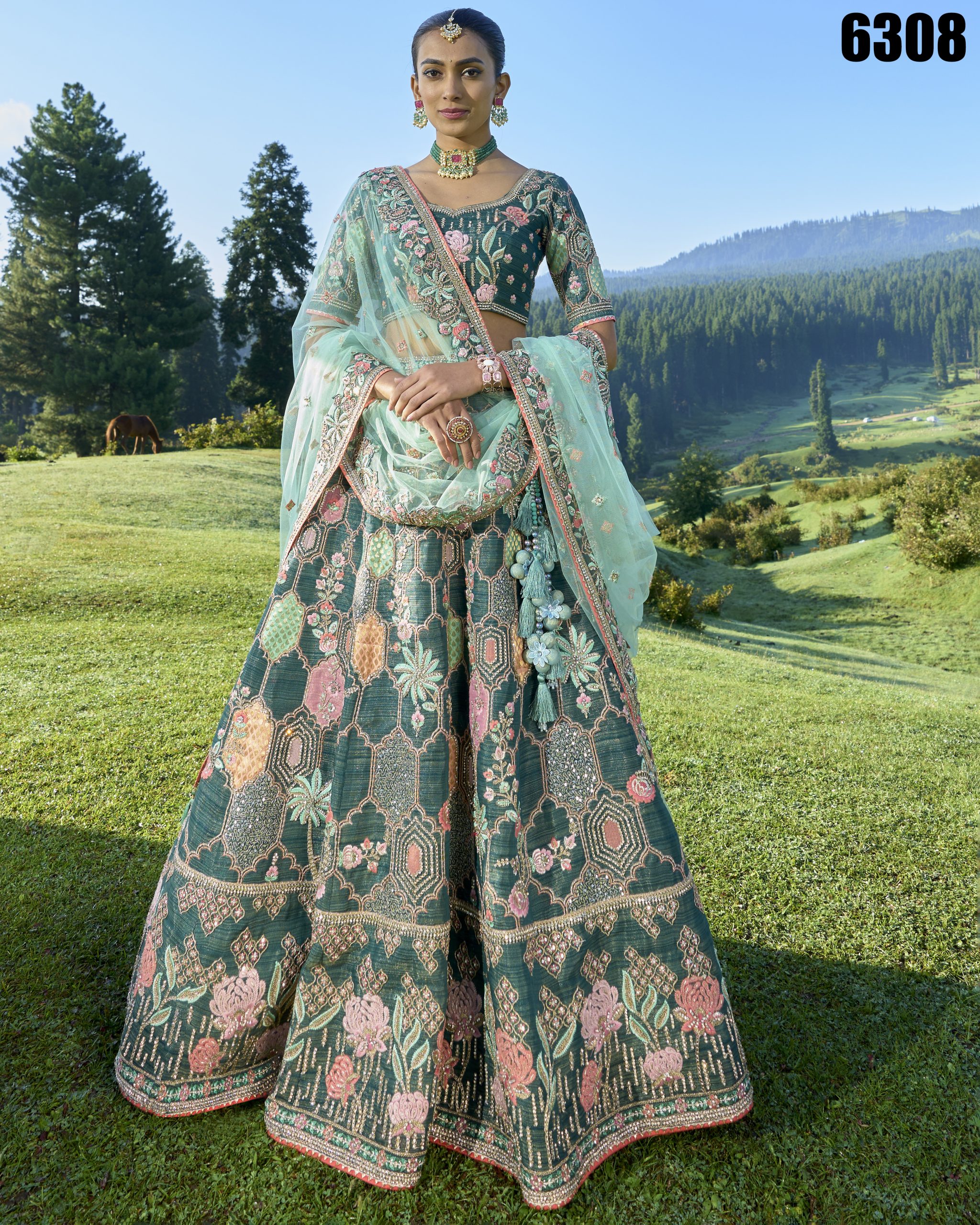 Women's Silk Embroidery Bridal Best Lehenga Choli For Wedding