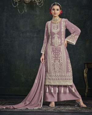 latest Punjabi Trendy Partywear Faux Georgette festive Wear shalwar kameez with shawl Collection