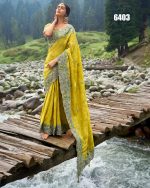 Women's Unstitched Pure Banarasi Silk Latest Designer Party Wear Saree