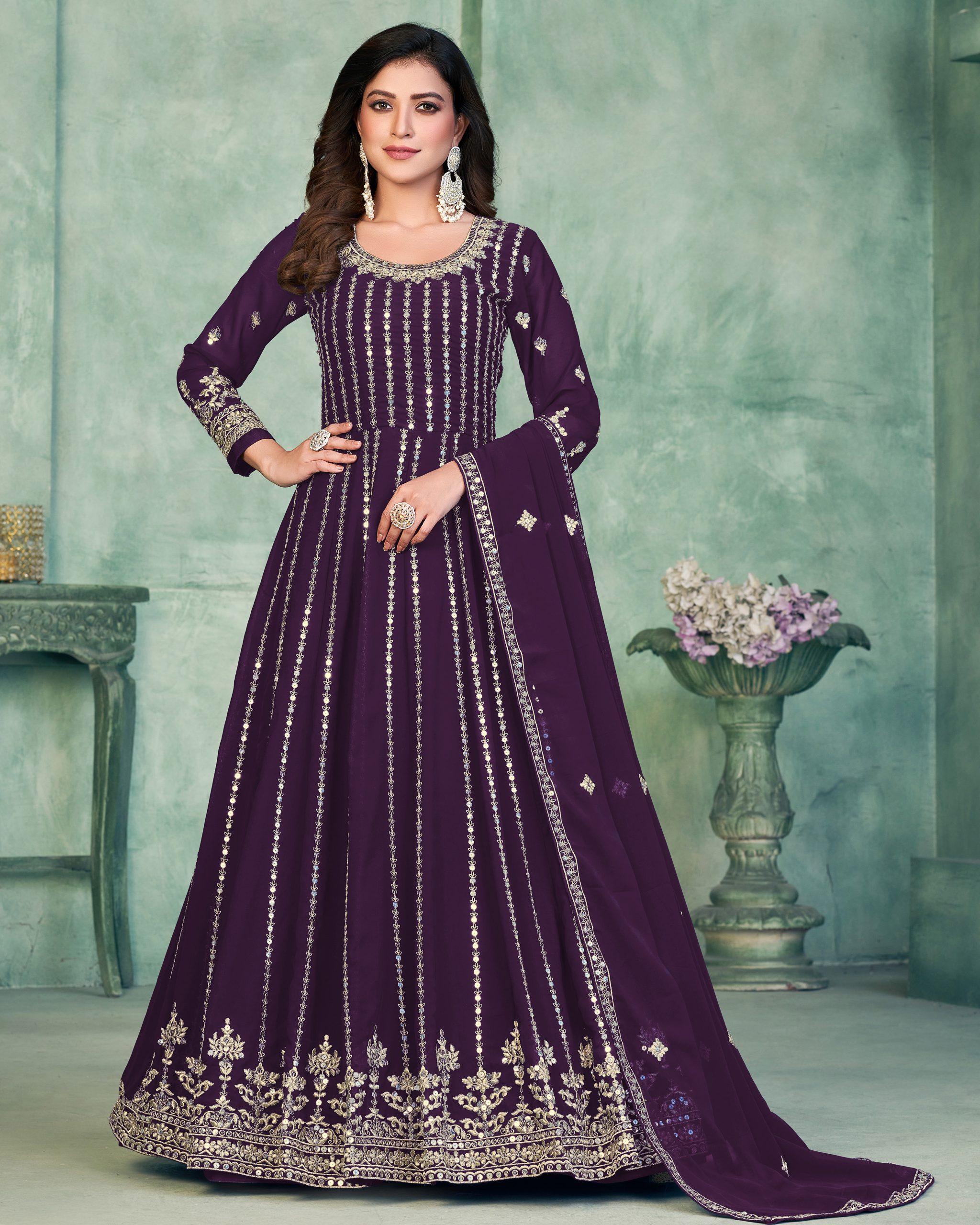 DISCOVER THE BEAUTY AND VERSATILITY OF OUR SEMI-STITCHED ANARKALI GOWNS CRAFTED WITH LUXURIOUS FAUX GEORGETTE FABRIC. 😍 THE PERFECT BLEND OF COMFORT AND ELEGANCE, THESE GOWNS ARE DESIGNED TO MAKE YOU FEEL LIKE ROYALTY .