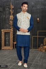 Men's Cotton Kurta with Pyjama and Stylish Jacket - A Perfect Blend of Tradition and Contemporary Fashion