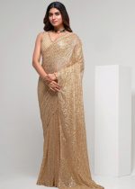 Launching Exclusive Collection Of Georgette Saree With Blouse Multiple Sequins Embroidery Work