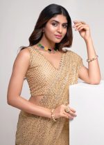 Launching Exclusive Collection Of Georgette Saree With Blouse Multiple Sequins Embroidery Work