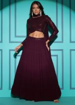 Embrace Timeless Beauty With Our Semi - Stitched Lehenga, Blouse And Dupatta Set Intricate Thread And Sequins Embroidery