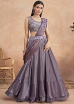 Exquisite Fancy Fabric Ready To Wear Lehenga Style Saree