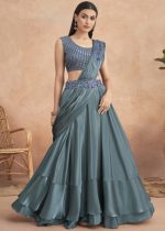 Exquisite Fancy Fabric Ready To Wear Lehenga Style Saree