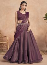 Exquisite Fancy Fabric Ready To Wear Lehenga Style Saree